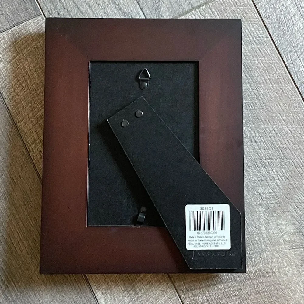 Burnes Home Accents, Rich-Brown, Wooden 4x5 Picture Frame.